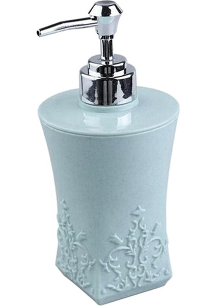 Sıvı El Sabunu Dispenser - Mutfak Ve Banyo Tezgahı Sabun Için Mükemmel Boş Kaplar - Doldurma Ve Dostça, 400ml, Mavi Kare Kare Alt (Yurt Dışından) fırsatları