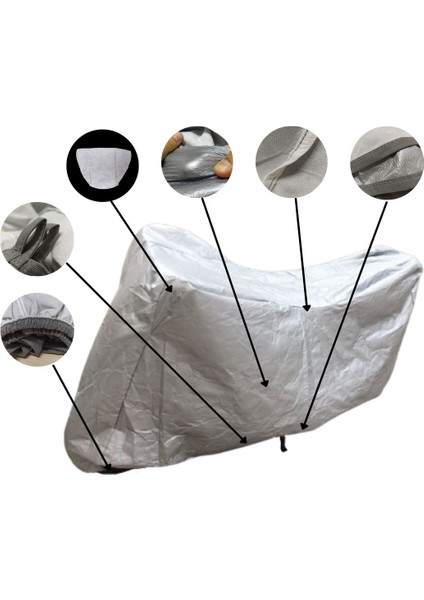 Mondial 125 Lavinia Arka Çantasız Motor Brandası Su Geçirmez Motosiklet Örtüsü