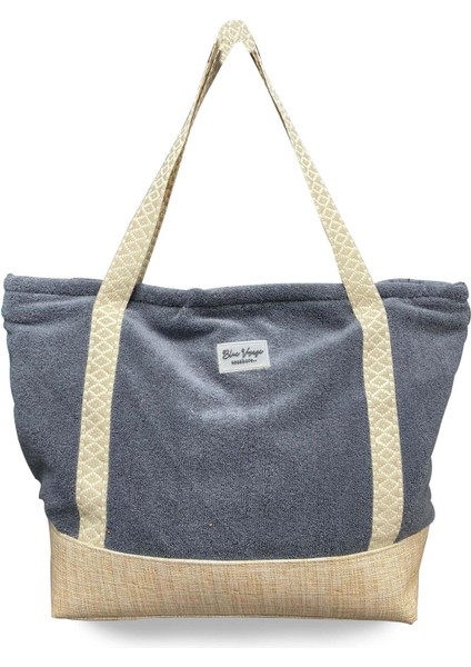 Havlu Plaj Çantası Gri