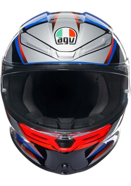 Agv K6 S Slashcut Blue Red Kapalı Kask