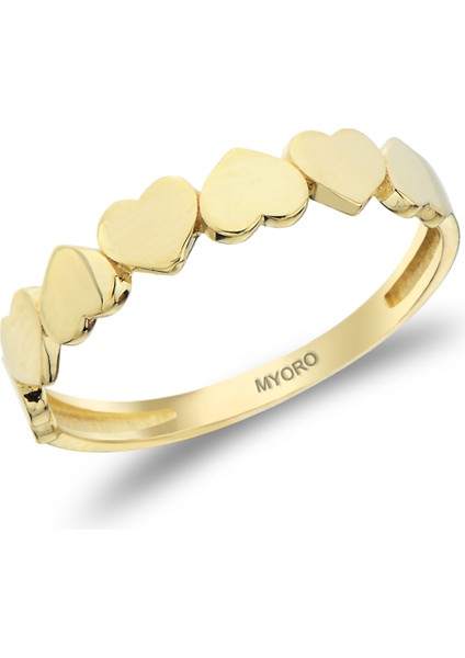 14 Ayar Altın Kalp Yüzük