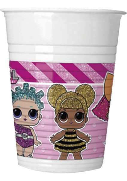 Lol Glitterati Plastik Bardak 200ML 8li
