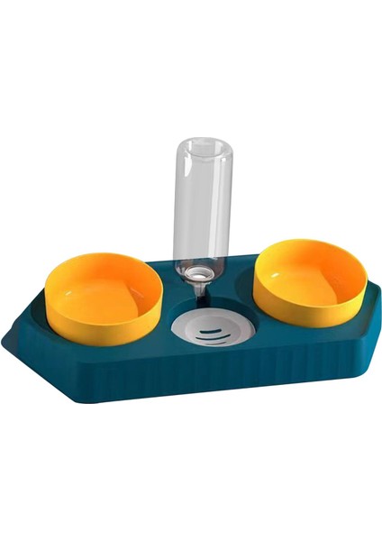 Dot Kaseler Içme Çeşme Pet Besleme Istasyonu Çıkarılabilir Kaymaz Evcil Hayvan Üç Mavi (Yurt Dışından) fiyatları