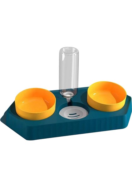 Dot Kaseler Içme Çeşme Pet Besleme Istasyonu Çıkarılabilir Kaymaz Evcil Hayvan Üç Mavi (Yurt Dışından) modelleri