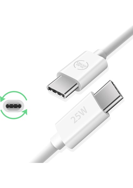 Type-C 25W Destekli Kısa 25CM Hızlı Şarj Data Powerbank Kablosu