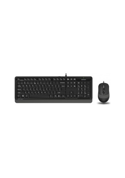 A4 Tech F1010 Q USB Gri Tr mm Klavye+Optik Mouse