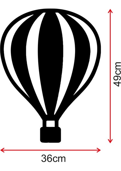 Sıcak Hava Balonu Ahşap Tablo Duvar Oda Ev Aksesuarı 36X50CM