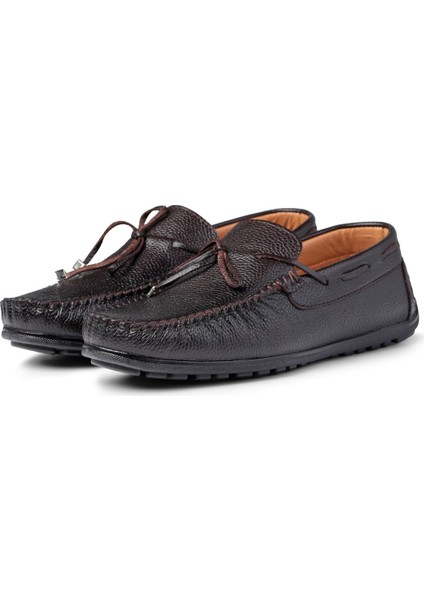Borde Hakiki Deri Erkek Günlük Ayakkabı, Loafer Ayakkabı, Hafif Ayakkabı