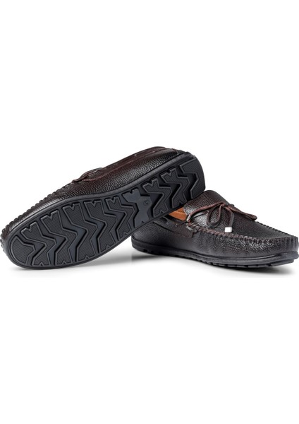 Borde Hakiki Deri Erkek Günlük Ayakkabı, Loafer Ayakkabı, Hafif Ayakkabı