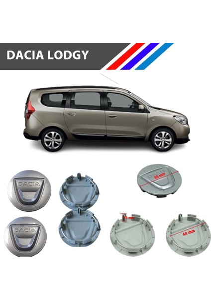 Otozet- Dacia Lodgy Jant Göbek Arması 4 Adetli Set 403156671R