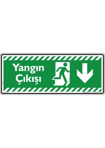 Yangın Çıkışı Aşağıya Ok