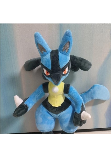 Simba Lucario Pokemon Karikatür Peluş Oyuncak 32CM - Mavi (Yurt Dışından)