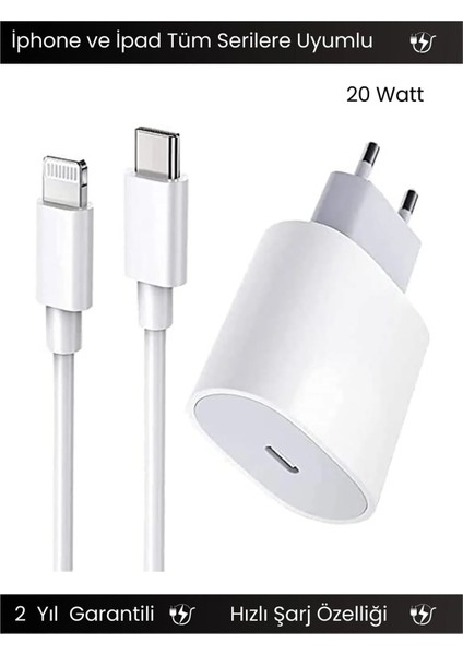 iPhone Uyumlu Hızlı Şarj Aleti Kablo Adaptör Seti(X 11 12 13 14 Pro Max Uyumlu)