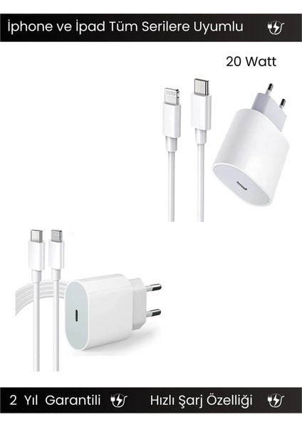 iPhone Uyumlu Hızlı Şarj Aleti Kablo Adaptör Seti(X 11 12 13 14 Pro Max Uyumlu) modelleri