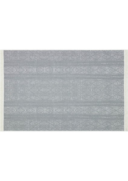 Arya Ar 01 Grey Yıkanabilir Çift Taraflı Modern Desenli Dokuma Kilim
