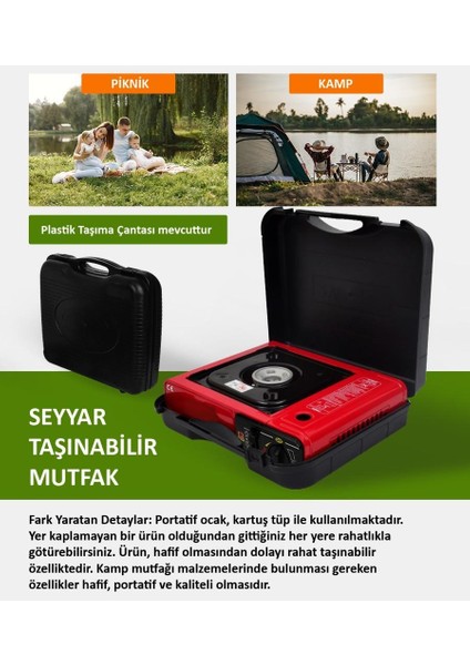 Kamp Taşınılabilir Ocak, 2.1kw Çok Amaçlı Piknik Gaz Sobası modelleri