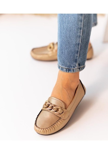 Comfy Hareket Store Kadın Renkli Zincir Tokalı Babet