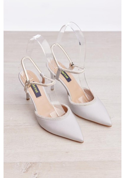 Ince Topuk Taş Aksesuarlı Kadın Abiye Ayakkabı fiyatları