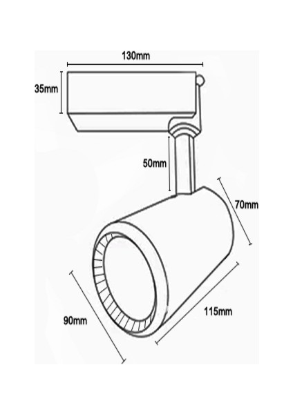 Siyah Kasa Led Ray Spot 35 Watt indirimleri