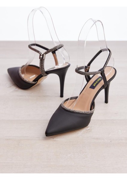 Ince Topuk Taş Aksesuarlı Kadın Abiye Ayakkabı fiyatları