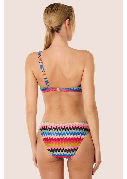 3559 Mavi Tek Omuz Bikini Takımı