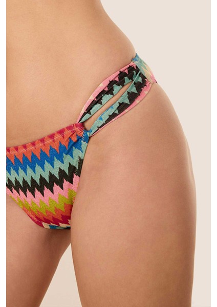 3559 Mavi Tek Omuz Bikini Takımı