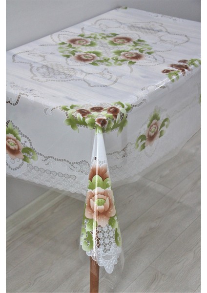 Silinebilir Şeffaf Pvc Muşamba Masa Örtüsü 120 x 155