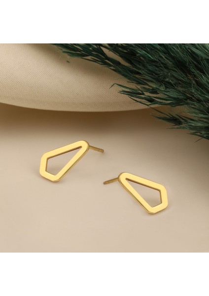 Geniş Üçgen Biçimli Küpe 925 Ayar Kadın Gümüş Küpe indirimleri