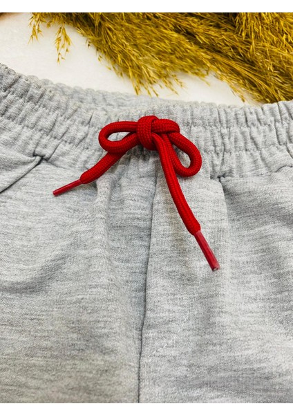 Erkek Bebek Gri Eşofman Altı Desenli Çocuk Pantolon modelleri