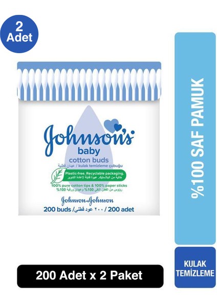 Johnson's Kulak Temizleme Çubuğu 200LÜ X2