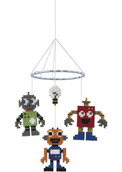 Midi Boncuk Kutu Set - Robotlar Askıda 2500 boncuk,ütü kağıdı, tabla ve tavan askısı seti fiyatları