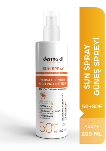 Sun Sprey-Çok Yönlü Yüksek Koruyucu Güneş Spreyi 50 Spf 200 ml