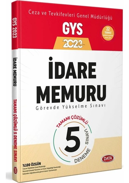 Ceza ve Tevkifevleri İdare Memuru GYS Tamamı Çözümlü 5 Deneme Sınavı 2023