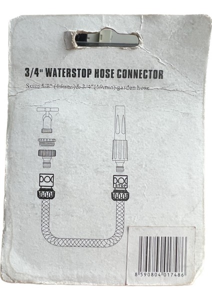 3/4 Waterstop Hose Connector