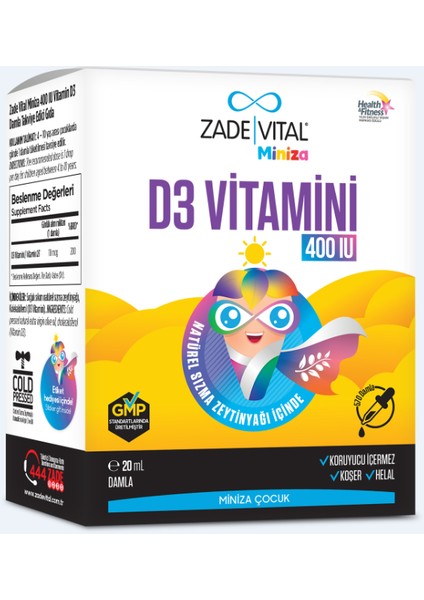 Miniza D3 Vitamini 400 IU Damla 20 ml