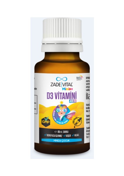 Miniza D3 Vitamini 400 IU Damla 20 ml