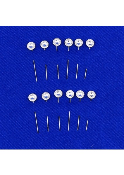 Hobi Dünya Kristal Taşlı Eşarp Iğnesi 12 Adet
