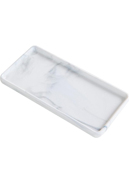 Mermer Vanity Tepsi Ev Yemek Odası Için Modern Dikdörtgen Ev Taşıma Hediyesi Gri Küçük (Yurt Dışından)