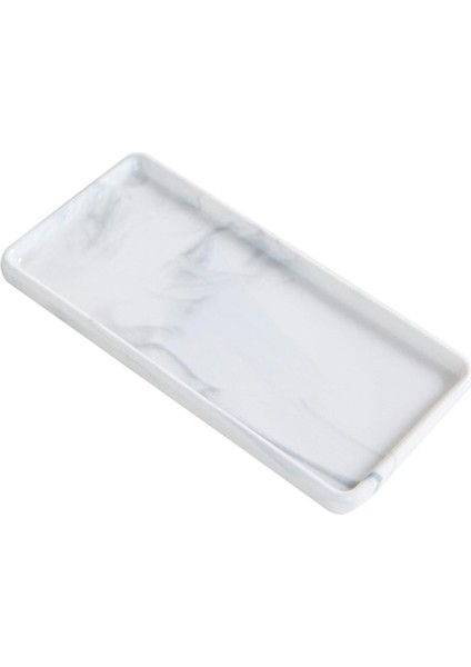 Mermer Vanity Tepsi Ev Yemek Odası Için Modern Dikdörtgen Ev Taşıma Hediyesi Gri Küçük (Yurt Dışından) fiyatları