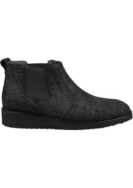 1586 Hakiki Deri Siyah Erkek Bot