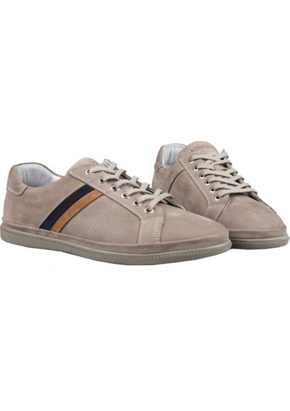 3Y9538 Hakiki Deri Gri Nubuk Erkek Günlük Ayakkabı indirimleri