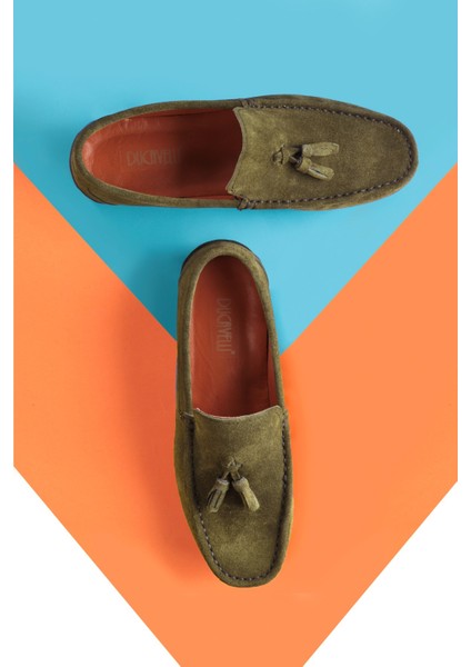 Fransen Hakiki Deri Erkek Günlük Ayakkabı, Loafer Ayakkabı, Hafif Ayakkabı, Püsküllü Loafer, Süet Ayakkabı