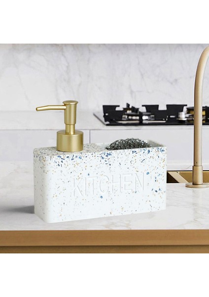 Sabun Dağıtıcı ve Aksesuarlar Mutfak Çanak Sünger ve Fırçalar Için Depolama Mavi Mermer (Yurt Dışından) fırsatları