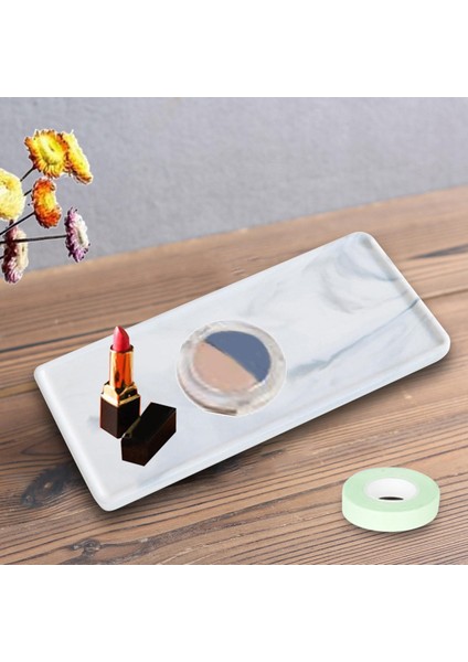 Banyo Vanity Tepsisi Havlu Sabun Tuvalet Makyaj Tepsileri Yatak Odası Için Plaka Küçük (Yurt Dışından) modelleri