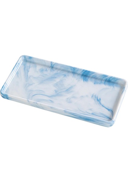 Mermer Baskı Tepsisi Klasik Ev Yemek Odası Ev Teslim Hediye Mavi Küçük (Yurt Dışından) indirimleri