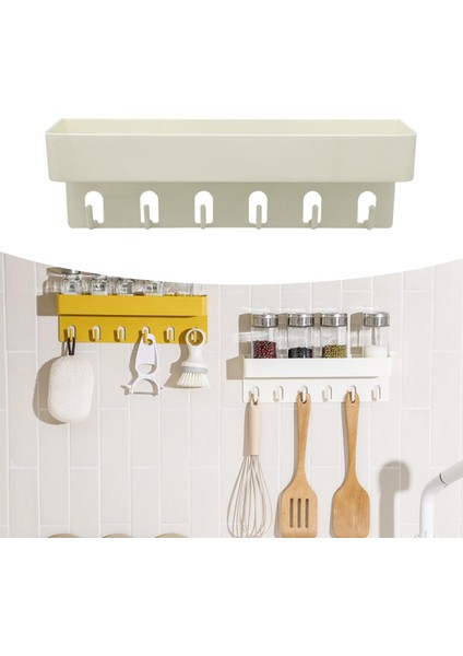 Banyo Depolama Rafı 6 Kancalı Depolama ve Organizasyon Için Ağır Hizmet Veriyor (Yurt Dışından) fırsatları