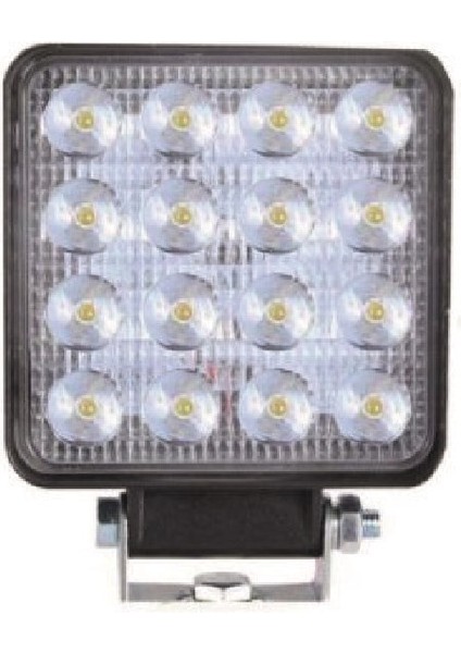 Çalışma Lamba Kare 16 LED Metal 12V - 110V