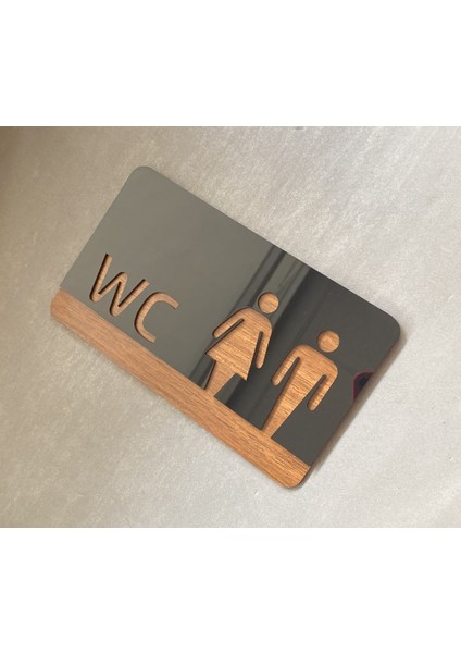 Siyah&ceviz Mdf Serisi Wc Levhası