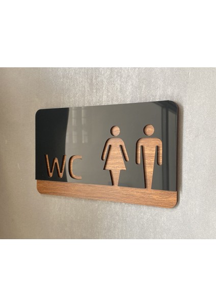 Siyah&ceviz Mdf Serisi Wc Levhası