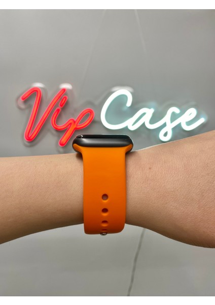 Vip Case Apple Watch Silikon Kordon 1/2/3/4/5/6/7/8/9/S E Serileri ile Uyumlu 38MM-40MM-41MM Uyumlu